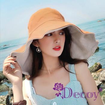 【Decoy】雙面嬌娃*加大帽簷防曬遮陽雙面漁夫帽-顏色可選