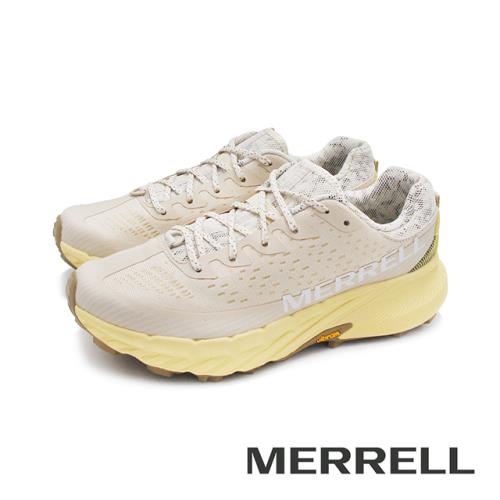 MERRELL(女)AGILITY PEAK 5輕量戶外越野慢跑運動鞋 女鞋-奶油黃