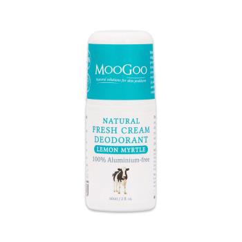 澳洲MooGoo慕爾果-爽身淨味滾珠式草本體香劑60g/罐-檸檬香桃(綠標)(無鋁除臭劑,身體清新香露,腋下消臭石,掩飾酸臭汗味,適用全膚質)