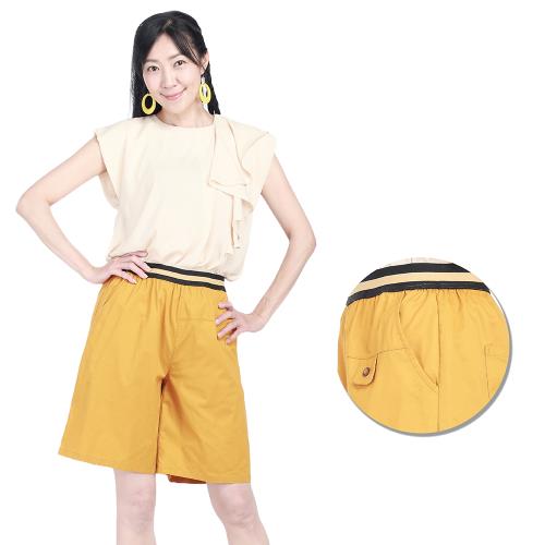 蘭陵(4入)亮彩織帶棉五分褲M03-53