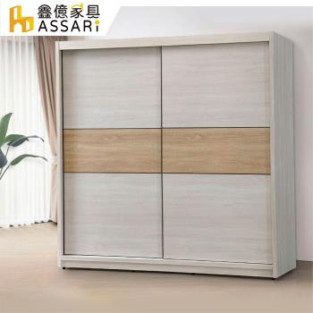 【ASSARI】卡麗7.1尺推門衣櫃(寬213x深60x高210cm)