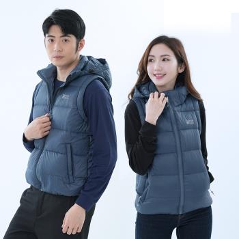 【遊遍天下】男女款可拆帽防潑水防風保暖90%羽絨背心GV22019(S-5L 大尺碼) /深藍