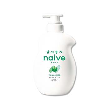 日本Kracie葵緹亞-naive 100%植萃胺基酸香氛水潤溫和沐浴乳530ml/瓶-蘆薈(綠)(草本潤澤沐浴露,光滑滋潤潔膚露,身體清潔泡沫凝膠)