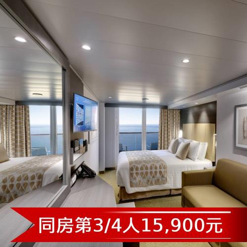 MSC【地中海郵輪榮耀號】佐世保、鹿兒島自主遊六日(陽台房 (約6.06坪)雙人房)單人券