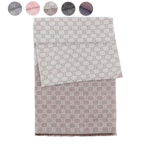 GUCCI GG Logo 羊毛混絲雙色披肩/圍巾(任選)