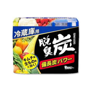 日本ST雞仔牌-脫臭炭強力消臭凝膠型備長炭冰箱薄型除臭劑1入/盒-冷藏藍140g(冷藏室防串味除臭凍,蔬果室吸附異味淨味盒,活性炭冷凍庫長效去味劑)