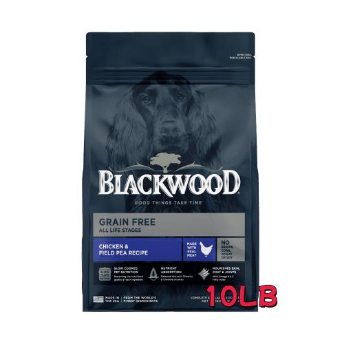 Blackwood 柏萊富-極鮮無穀-低敏純淨配方(雞肉+豌豆)-10磅_(狗飼料) 效期：20260201