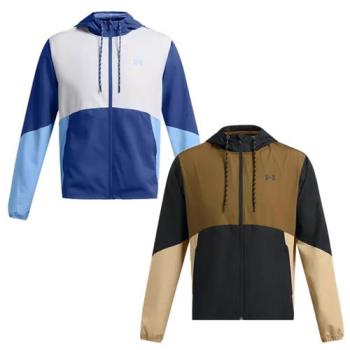 Under Armour UA 連帽外套 男裝 防風 拉鍊口袋 藍/棕【運動世界】1382875-432/1382875-498