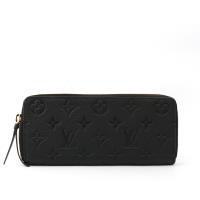 LV Monogram牛皮壓紋 CLEMENCEㄇ型拉鍊長夾(黑色) M60171