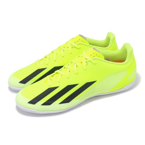 adidas 足球鞋 X Crazyfast Club IN 男鞋 黃黑 支撐 緩衝 室內足球 運動鞋 愛迪達 IF0722