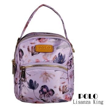包【Lisanza King POLO】輕量尼龍富貴花手提兩用包