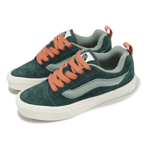 Vans 休閒鞋 Knu Skool 綠 橘 男鞋 女鞋 膠底 厚鞋舌 復古 麂皮 VN0009QC2LN