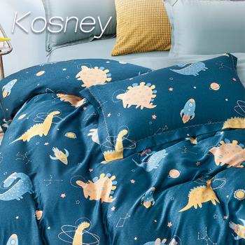 KOSNEY 遠古幻想 加大60支天絲四件式兩用被床包組