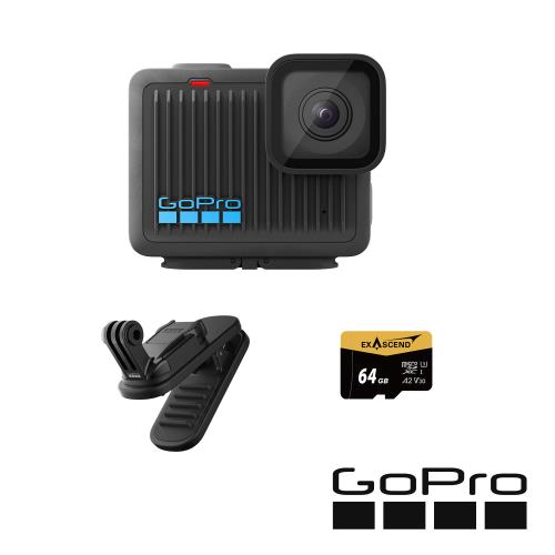 【GoPro】HERO 磁吸旋轉配載套組 (HERO單機+磁吸旋轉夾+64G記憶卡) 正成公司貨