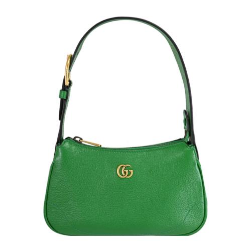 GUCCI 739076 Aphrodite 經典LOGO可調式肩背小包.綠