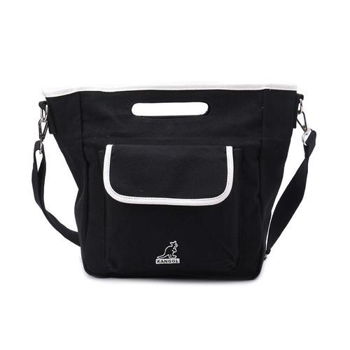 KANGOL 帆布手提大側背兩用包 黑 6455170320