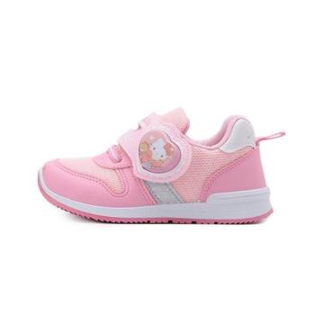 HELLO KITTY 側心型電燈運動休閒鞋 粉 中童鞋 鞋全家福