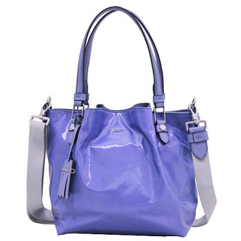 【TODS】Flower系列漆亮帆布手提/肩斜揹包-小(紫色)