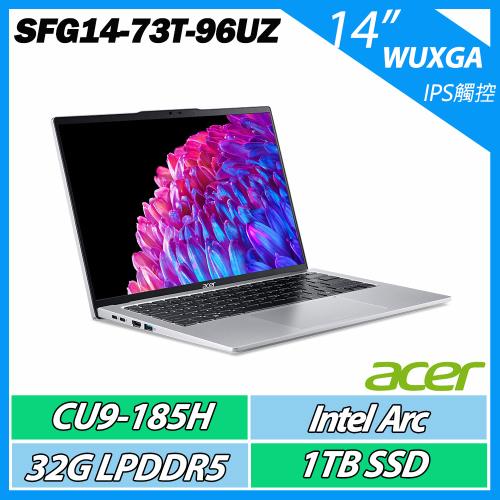 ACER 宏碁 Swift GO SFG14-73T-96UZ 銀(U9 185H/32G/1TB/14吋) 觸控霧面 AI文書效能輕薄筆電