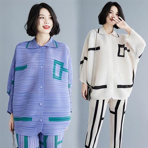 【KEITH-WILL歐風】正韓保暖女伶韓國進口三宅褶皺風外套上衣(褶皺/設計/秋裝/新品)