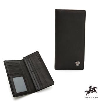 DF BAGSCHOOL - SANDIA POLO小牛皮大容量暗袋多隔層功能長夾