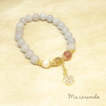 【焦糖小姐 Ms caramelo】水晶手鍊 幸運海藍寶手鍊