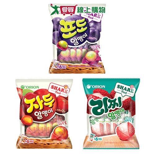 好麗友果實口感軟糖系列(荔枝/李子/葡萄)(216G/包)【愛買】