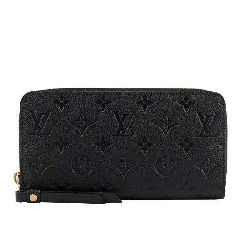 LV Monogram 壓印牛皮長夾(黑色) M61864