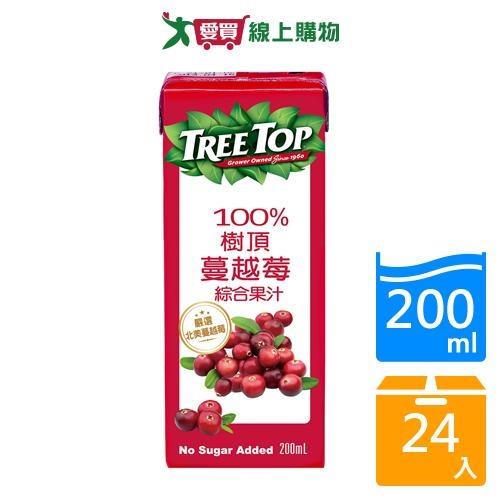 樹頂100%蔓越莓綜合果汁200MLx24入/箱【愛買】