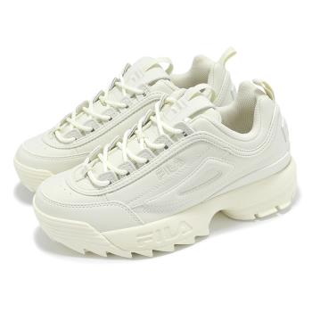 Fila 休閒鞋 Disruptor LL 1998 男鞋 女鞋 米白 厚底 增高 鋸齒底 老爹鞋 4C608Y920