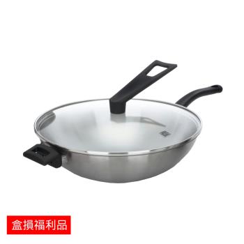 【盒損品】德國CS-KOCHSYSTEME SUS316不銹鋼炒鍋36CM
