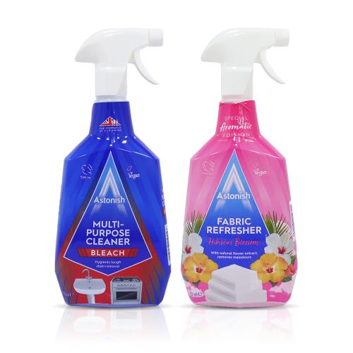 Astonish 神奇多用途清潔劑750ml + 芙蓉花香織物清新劑750ml  英國原裝