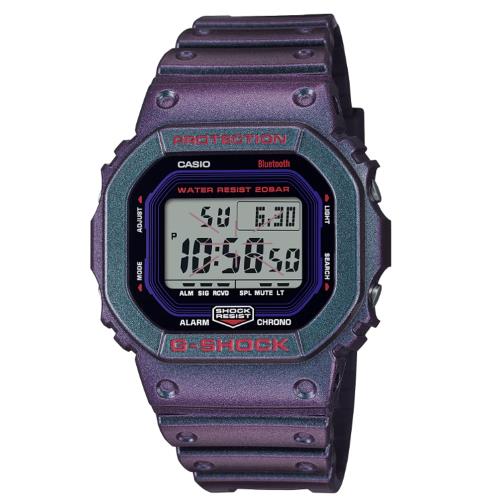 【CASIO 卡西歐】G-SHOCK 藍牙 電競玩家 狙擊準心 炫彩偏光 經典方型 DW-B5600AH-6_42.8mm