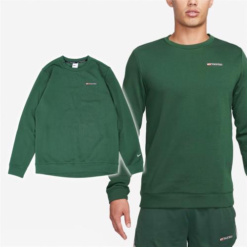 Nike 長袖 Track Club 男款 綠 速乾 毛圈布 運動 復古 慢跑 長T FB5510-323