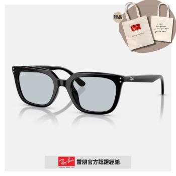 【RayBan 雷朋】方形膠框太陽眼鏡(RB4439D-901/72 54mm)