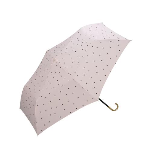 日本Wpc. 6375-PK 粉紅色 愛心釦圓點晴雨傘 抗UV 附標準收納袋