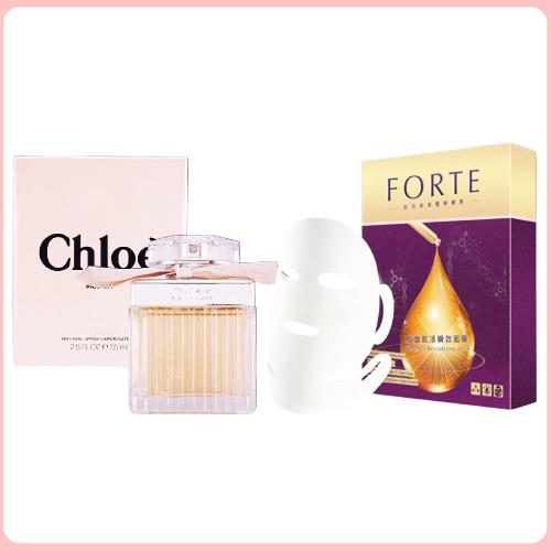 CHLOE 經典同名女性淡香精 75ML+贈Forte胎盤肌活瞬效面膜35ml(5入/盒)
