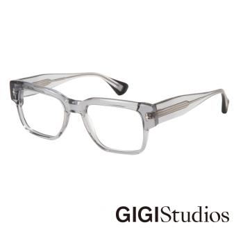 【GIGI Studios】西班牙設計粗框方形潮流平光眼鏡(透明 - PRINCE-6641/4)