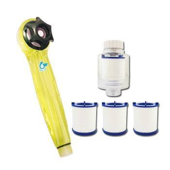 【魔特萊】水晶透亮系spa增壓 百變蓮蓬頭+除氯過濾器+濾芯3入 臺灣製造 省水標章 多國專利BW-8ST