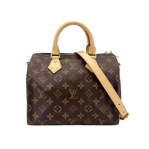 Louis Vuitton 展示品 Speedy 25 帆布二用波士頓包(M46977-咖)