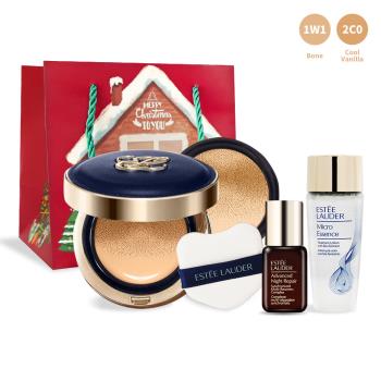 ESTEE LAUDER 雅詩蘭黛 粉持久美肌修護組[氣墊粉餅+原生露+特潤]-多色任選-聖誕交換禮物