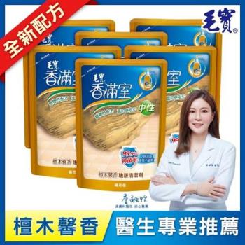 【毛寶】香滿室地板清潔劑-檀木馨香-補充包(1800g x6入/箱)