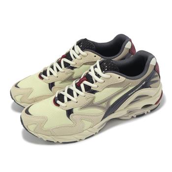 Mizuno 休閒鞋 Wave Rider 10 男鞋 米白 黑 YOKAI 妖怪 復古跑鞋 美津濃 D1GA2473-01