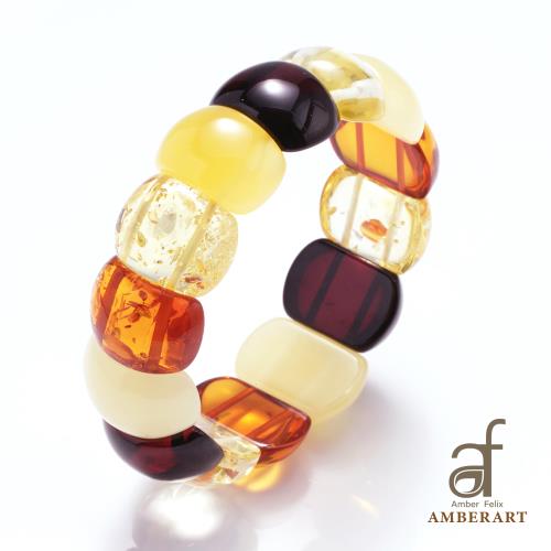AF AMBER ART波蘭原裝多色招財琥珀手排