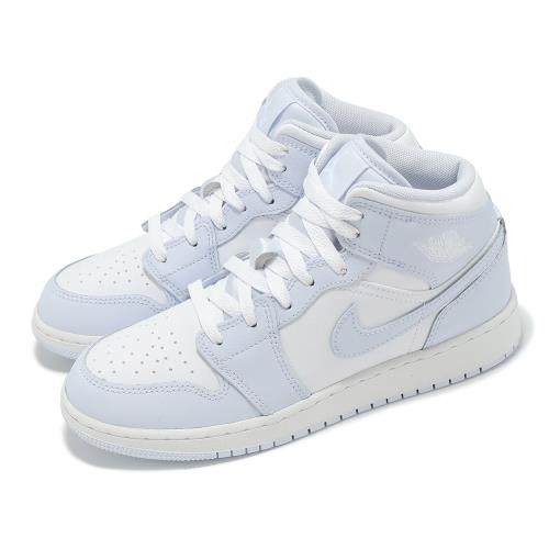 Nike 休閒鞋 Air Jordan 1 Mid GS 大童 女鞋 寶寶藍 白 AJ1 中筒 FD8780-400