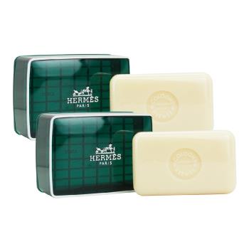 HERMES 愛馬仕橘綠之泉香皂(50g)X2 附皂盒
