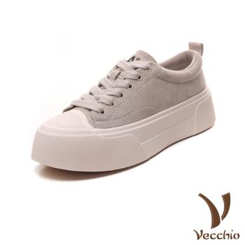 【VECCHIO】真皮磨砂牛皮復古餅乾鞋/真皮磨砂牛皮百搭復古休閒餅乾鞋 女鞋 杏