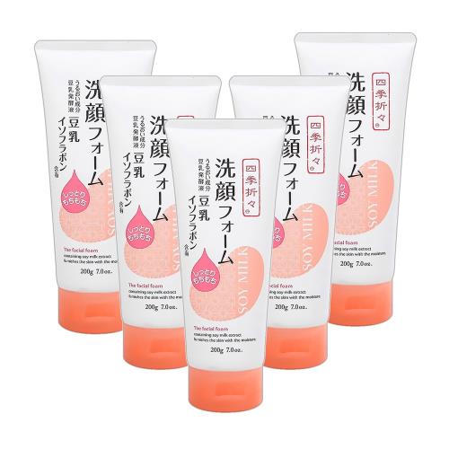 免運/日本熊野豆乳美肌洗面乳200g x5條