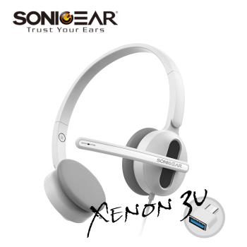 【SonicGear】/Xenon 3U/ 粉彩輕巧雙模式有線耳機麥克風