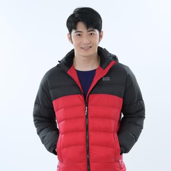 【遊遍天下】男款經典款防潑水防風保暖羽絨外套GJ22047 / 紅色 ( M-5L 大尺碼 )
